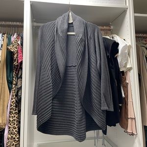 Grey Cardigan Sweater